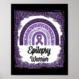 Poster Epilepsia Sensibilização Sangrada Rainbow Leopardo