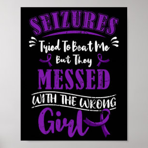 Poster Epilepsia Warrior Epiléptica Menina Convulsões A