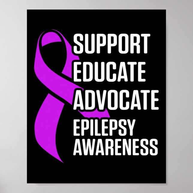 Poster Epilepsy Awareness Educate Epileptic Warrior Survi (Frente)