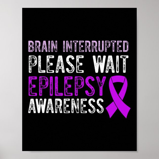 Poster Epilepsy Awareness Epileptic Warrior Survivor 9  (Frente)