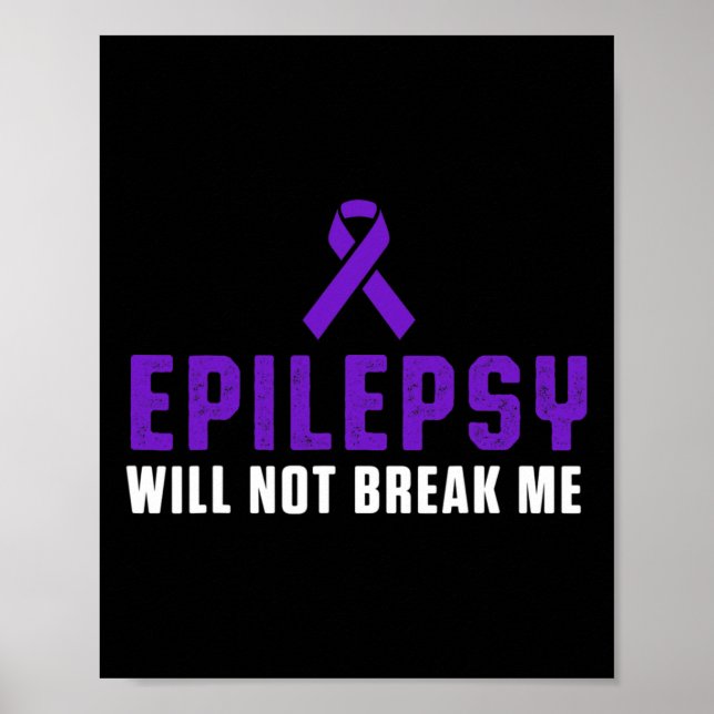 Poster Epilepsy Awareness Fun Therapists Epileptic Warrio (Frente)