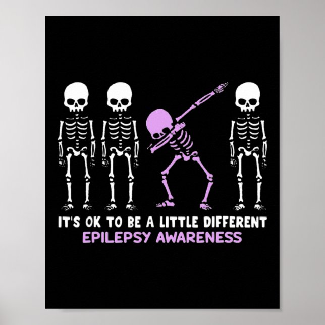 Poster Epilepsy Awareness It's Ok To Be A Little Differen (Frente)