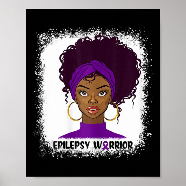 Poster Epilepsy Warrior Fighor Support Epilepsy Awarenes (Frente)