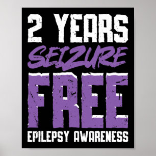 Poster Epiléptico Guerreiro e Epilepsia de Fita Roxa Awar