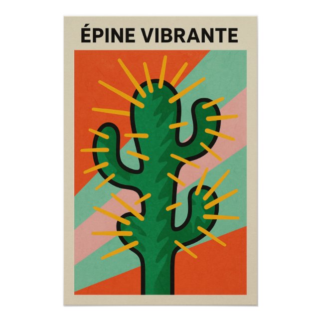 Póster Épine Vibrante – L’énergie pop du désert piquant (Frente)
