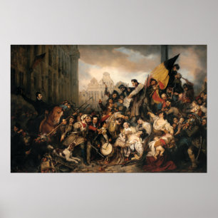 Póster Episódio de Gustaf Wappers da revolução belga