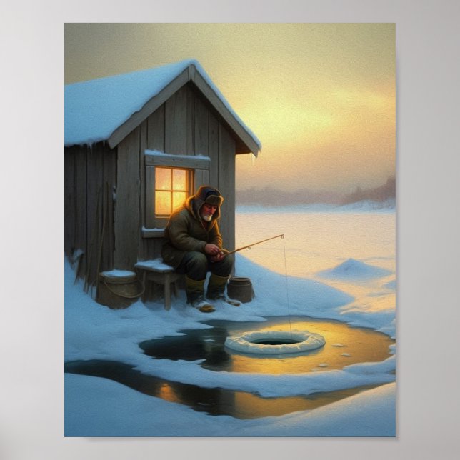 Poster Época de pesca no gelo  (Frente)