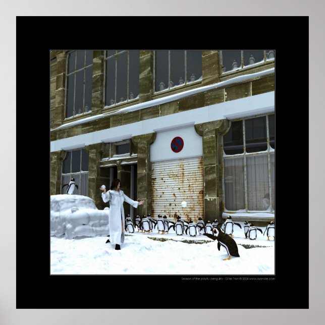 Póster Época dos pinguins brincalhões (Frente)