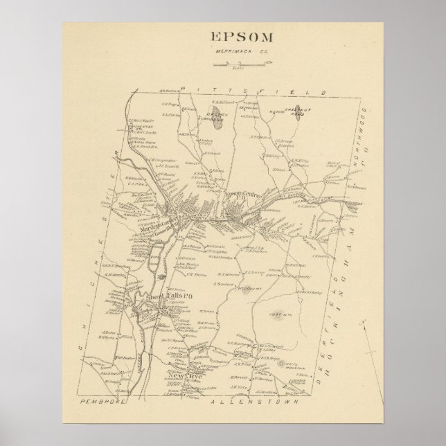 Póster Epsom, Merrimack Co (Frente)