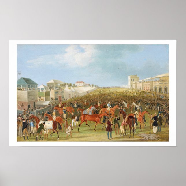 Poster Epsom Races: A corrida sobre (óleo na canvas) (Frente)