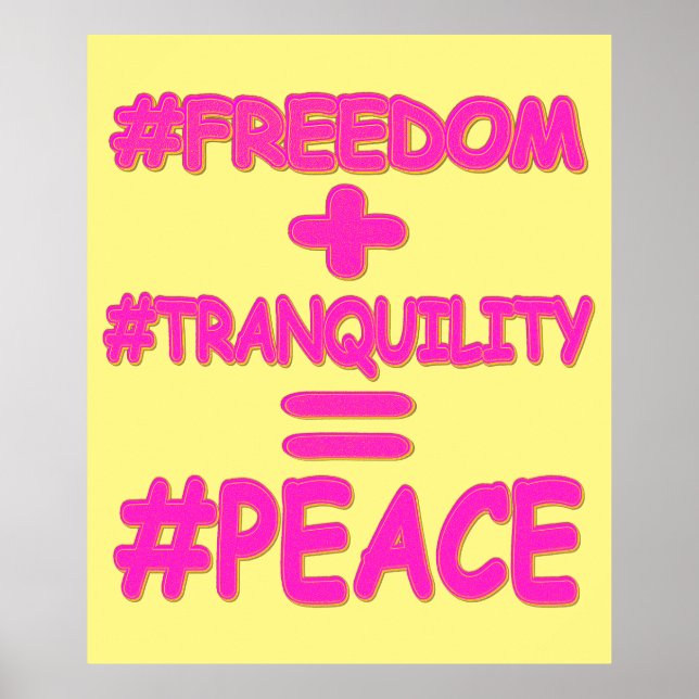 Poster "EQUAÇÃO DE PAZ" Design. Comprar Agora (Frente)