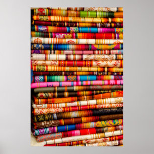 Póster Equador, Área de Quito, Mercado de Artesanato Otav