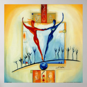 Póster Equilibrado perfeitamente pelo artista Alfred Gock