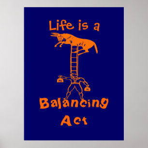 Poster Equilibrando um burro vivo ~ COR CHANGE 53X40
