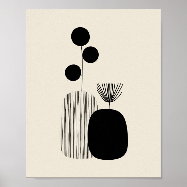 Poster Equilíbrio Botânico – Ilustração de Vaso Minimalis (Frente)