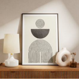 Poster equilíbrio de arco de cor d'água do meio século