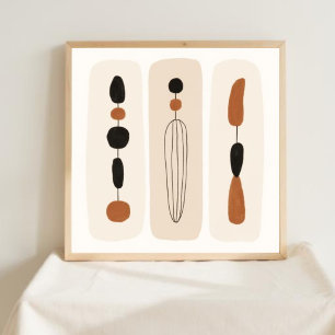 Poster Equilíbrio Elegante – Arte Abstrata Feminina para
