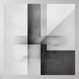 Poster Equilíbrio em contraste - Escala de Cinzas minimal