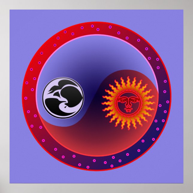 Poster Equilíbrio entre Sol e Lua (Frente)