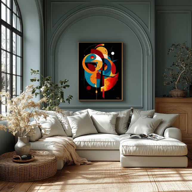 Poster Equilíbrio Orbital Geometria Moderna Construtivism (Criador carregado)