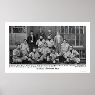 Póster Equipa de beisebol 1904 de Harvard