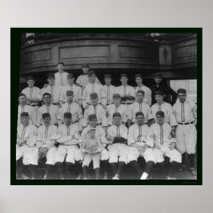 Póster Equipa de beisebol 1910 dos Cincinnati Reds