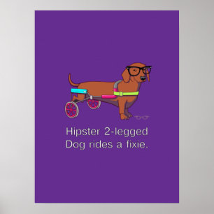 Poster equipado com pernas do cão do hipster 2