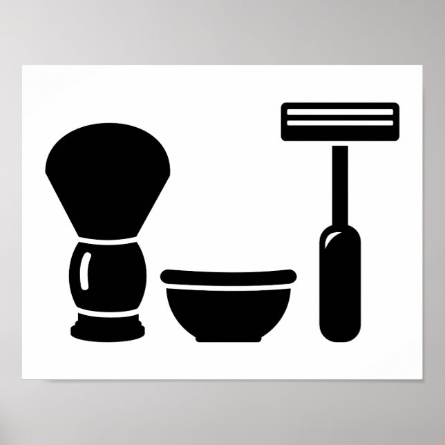 Poster Equipamento de barbeamento (Frente)