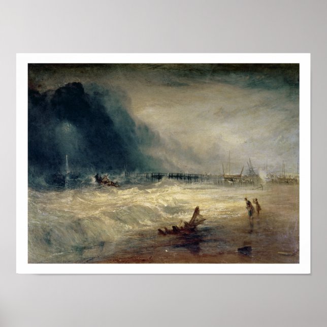 Poster Equipamento de barco a vida e Manby indo para uma  (Frente)