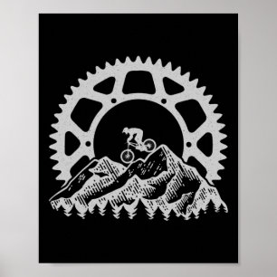 Poster Equipamento de Ciclismo de Montanha Retro Biciclet