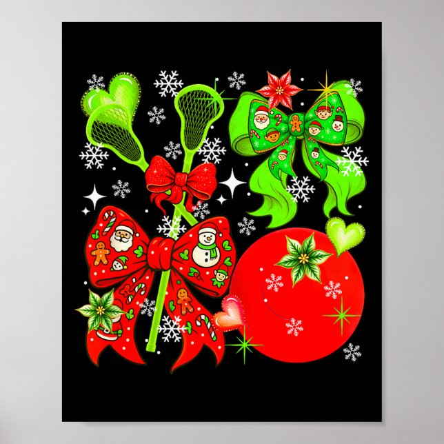 Poster Equipamento de Lacrosse Natal Equipe de Jogador Co (Frente)
