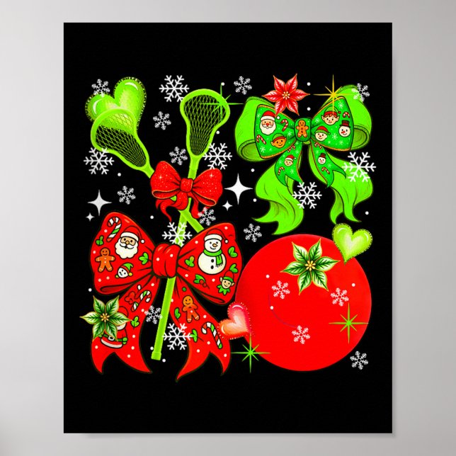 Poster Equipamento de Lacrosse Natal Equipe de Jogador Co (Frente)