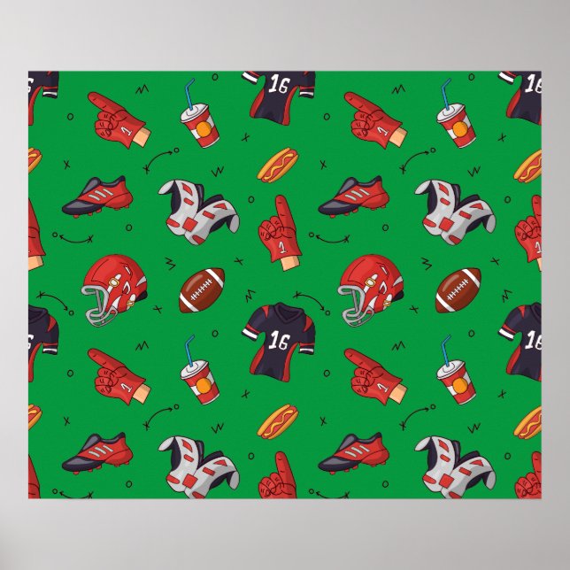 Poster Equipamento desportivo de futebol, Comida e bebida (Frente)