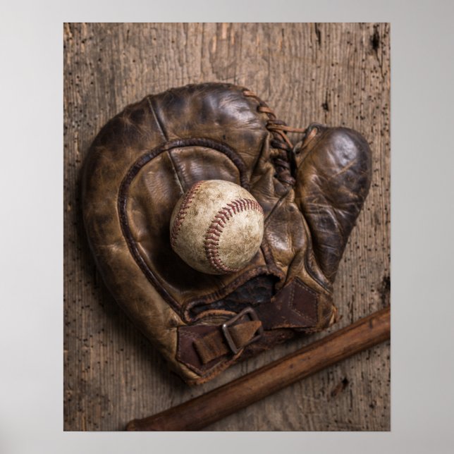 Póster Equipamento Vintage Baseball (Frente)