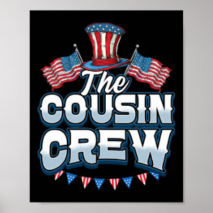 Poster Equipe 4 De Julho Família Combinando Grupo Primo E