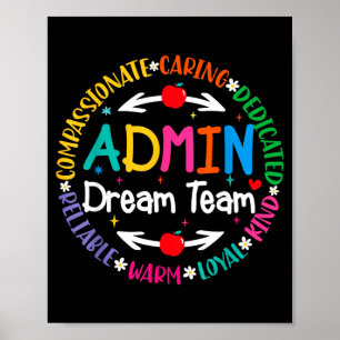 Poster Equipe administrativa dos sonhos de volta à escola