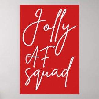 Poster Equipe Alegre AF - Natal Adulto Divertido de Féria