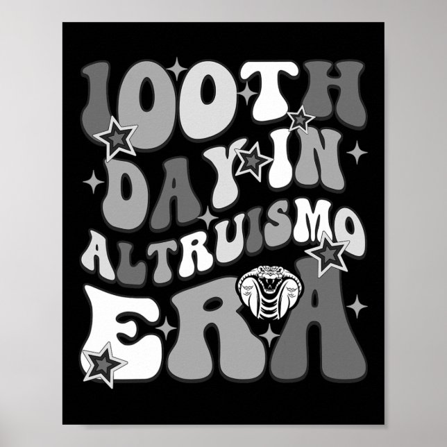 Poster Equipe Altruismo Doadores Feliz 100º Dia De Escola (Frente)