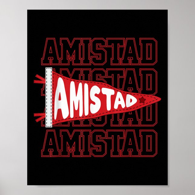 Poster Equipe Amistad Rca - Espírito Escolar Retro (Frente)