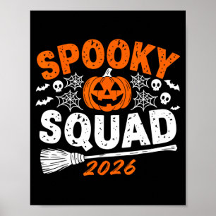 Poster Equipe assustadora de Halloween familiar combinand