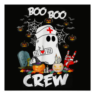 Póster Equipe Boo Boo Enfermeira Fantasma Halloween Assus
