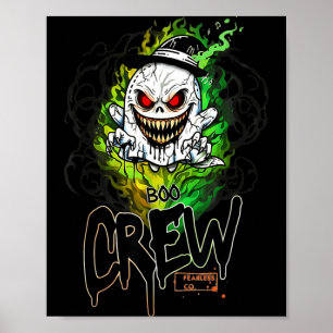 Poster Equipe Boo fantasma preto halloween fantasma fanta