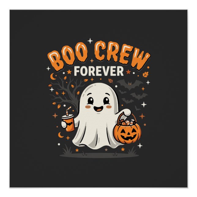 Póster Equipe Boo para Sempre Design de Fantasma de Hallo (Frente)