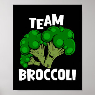 Poster Equipe Broccoli Vegan Vegetarian Lover