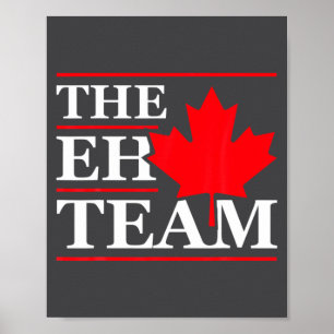 Poster Equipe Canadá Eh Mapa de Comédia Canadense Engraça