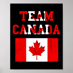 Poster Equipe Canadá Folha de Bordo Equipe de Futebol Can