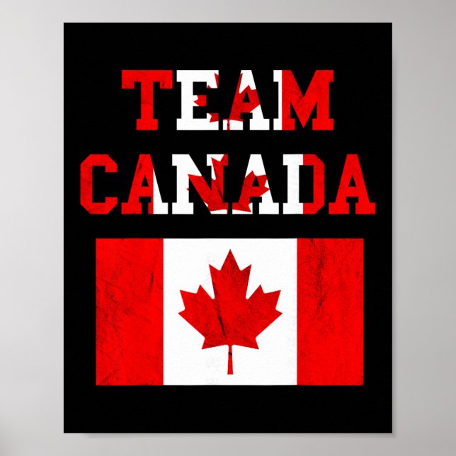 Poster Equipe Canadá Folha de Bordo Equipe de Futebol Can (Frente)