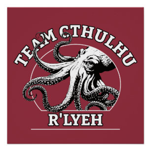 Póster Equipe Cthulhu R'lyeh Lovecraft
