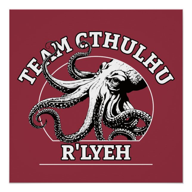 Póster Equipe Cthulhu R'lyeh Lovecraft (Frente)