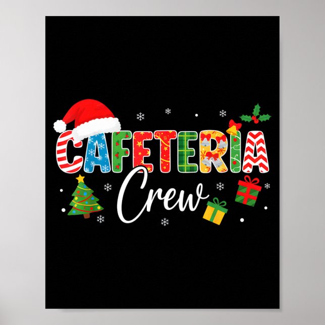Poster Equipe da Cafeteria Natal Férias Funcionários da E (Frente)